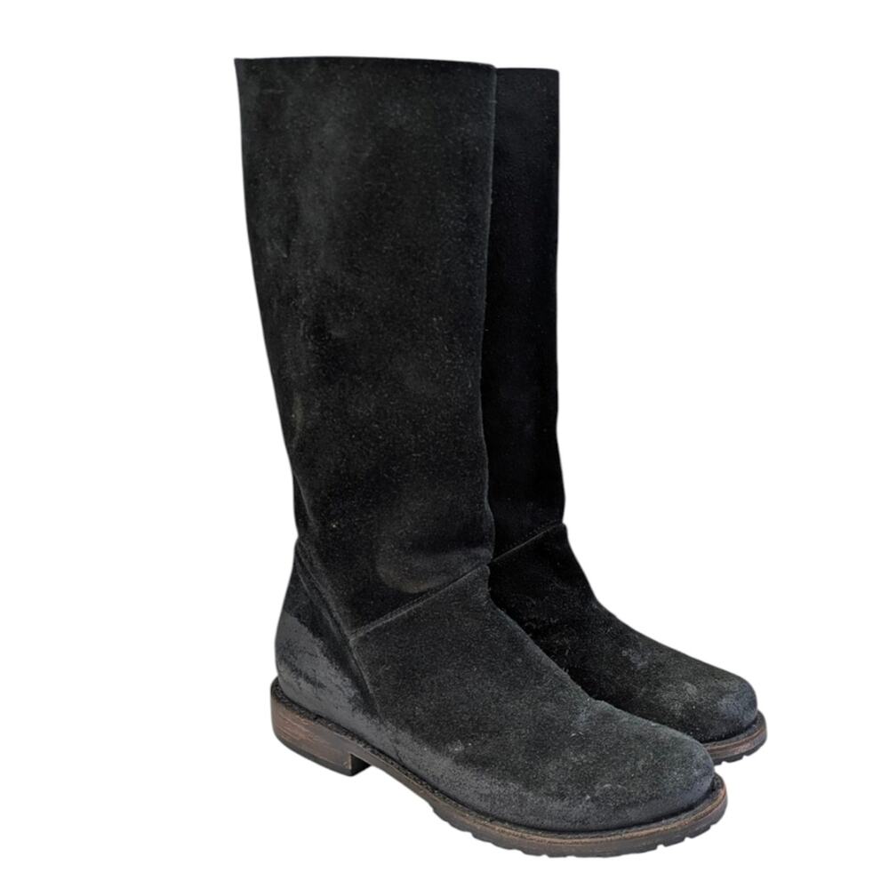 Freebird Lane Distressed Suede Full Zipper Boots GUC $245 Size 8   S3938